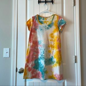 Caution to the Wind Tie Dye T-shirt Dress - M